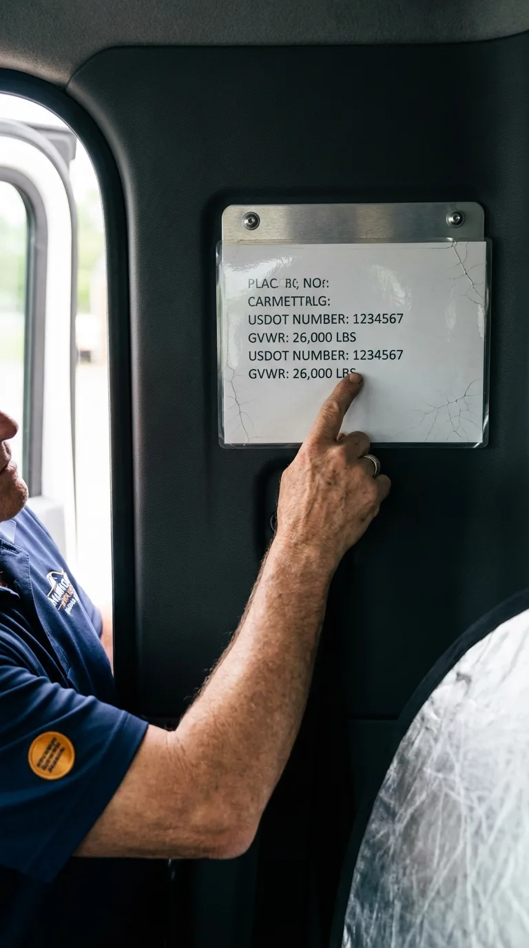 USDOT licensing placard verification in Poulsbo